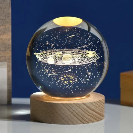 3D Astronomy Night Lamp Crystal Ball lamps With Base (1 Pc) - Image 3