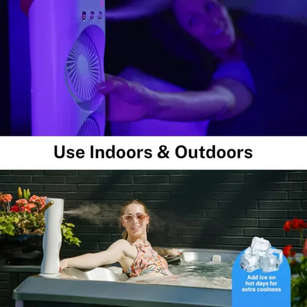 Electric Fan Desktop Double-Head Powerful Air Cooler (1 Pc / With Remote) - Image 4