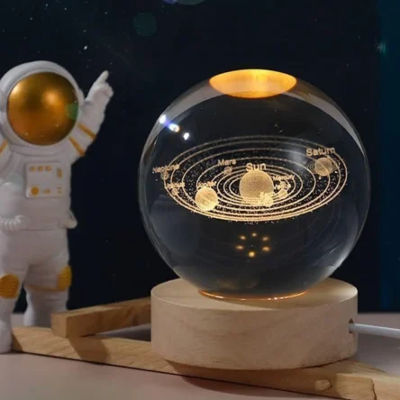 3D Astronomy Night Lamp Crystal Ball lamps With Base (1 Pc) - Image 2