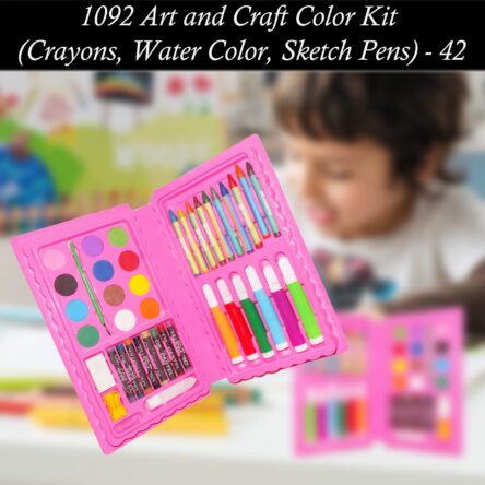 Art and Craft Color Kit (Crayons, Water Color, Sketch Pens) - 42 Pcs - Image 2