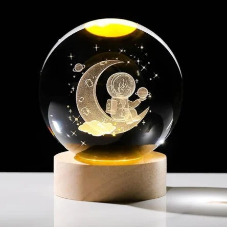 3D Crystal Ball lamps With Base (1 Pc / Mix Design) - Image 4