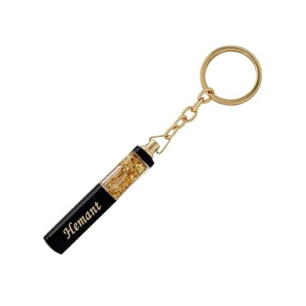 Personalized Pen & Keychain Gifts with Name Engraving | Pen for Gifting | Gift Set for Men & Women, Co Brand	blinkNshop Writing instrument form	Ballpoint Pen Colour	Black Ink Colour	Black Age Range (Description)	Adult About this item PRODUCT DETAILS:- Material: Metallic || Color: Black & Golden || Item Dimension: 3.25 x 6.25 Inch || Package Contain: Pack of 2 || To Customise Your Gold Flake Set Contact The Seller Trough "Seller Messaging Assistant" Under the 'Buyer-Seller Messaging Service. PRODUCT INCLUDED:- Customized gift set with pen with a keychain with your name Engraved on it. FOR GIFT:- Office Supplies, Corporate , anniversary gift, etc. Versatile Use: Ideal for on-the-go writing needs or as an emergency pen. Dual Functionality: Serves as both a reliable writing tool and a handy keychain accessory.rporate Gift Set, Customized Birthday Gift for Husband/Boyfriend/Brother/Wife - Image 5