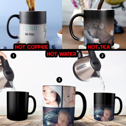 Custom Magic Mug with Picture, Photo Cup, Color Changing Mug, Photo Mug, Customized Mug, Personalized Mug, Photo Magical Mug, Coffee Mug with Photo - 325 ml - Black Magic - Image 4