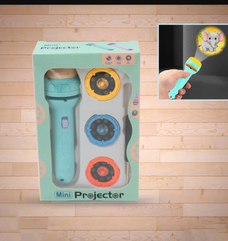 Mini Slide Projector for Kids with 3 Slide and Animated Pattern, Flashlight Torch for Kids, Projector Torch, Educational Learning Toy
