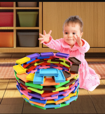 Kids 120 Domino Blocks Dominoes (120 Pcs Set)