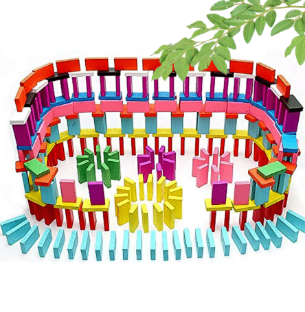 Kids 120 Domino Blocks Dominoes (120 Pcs Set) - Image 3
