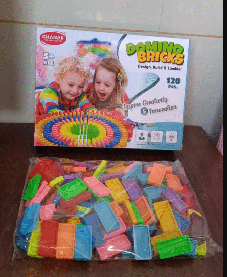 Kids 120 Domino Blocks Dominoes (120 Pcs Set) - Image 4