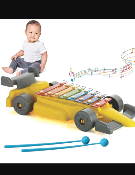 Musical Car Piano Xylophone Toy, Plastic Car Xylophone (1 Set)