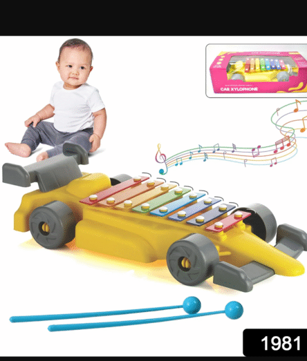 Musical Car Piano Xylophone Toy, Plastic Car Xylophone (1 Set) - Image 6