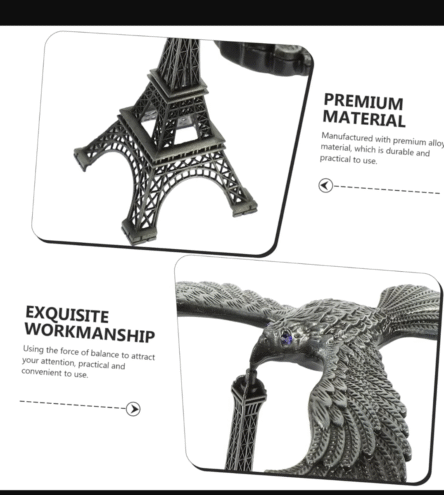Balancing Bird Metal Eiffel Tower Statue Balance Eagle Toy (1 Set) - Image 5