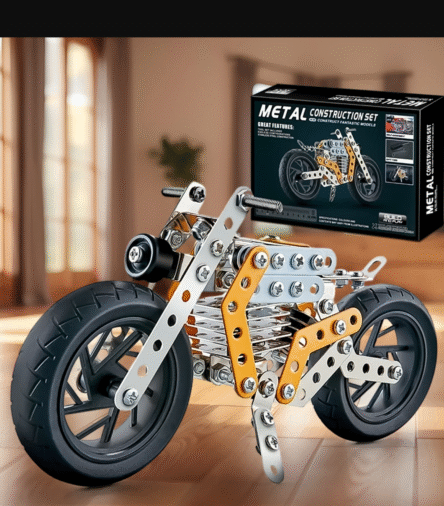 Metal DIY Bike Building Blocks for Kids (bike 162 pc of Bike Tool / 1 Setã€‘