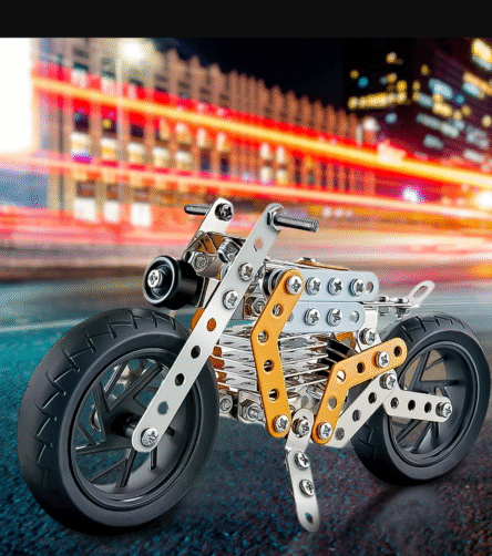 Metal DIY Bike Building Blocks for Kids (bike 162 pc of Bike Tool / 1 Setã€‘ - Image 4