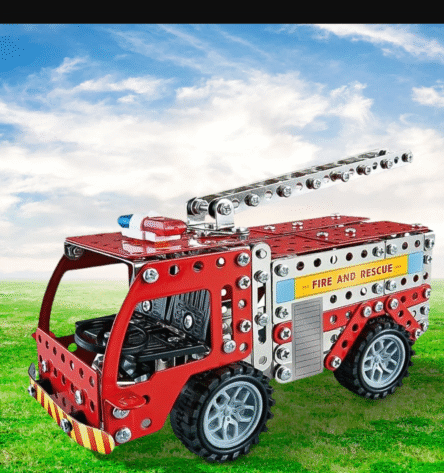 Metal DIY Fire Truck Building Blocks for Kids (Fire Truck / 292pcs of truck tool / 1 Set)