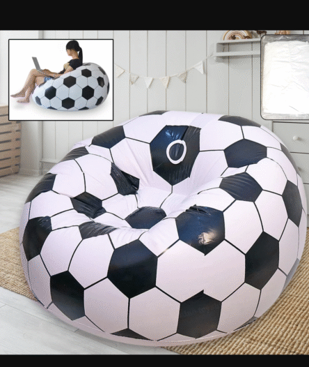 Foldable Sofa, Cartoon Style Inflatable Folding Chair, Ball Chair, Inflatable Sofa for Adults, Kids size (110cm x 80cm)