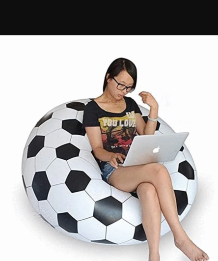 Foldable Sofa, Cartoon Style Inflatable Folding Chair, Ball Chair, Inflatable Sofa for Adults, Kids size (110cm x 80cm) - Image 5
