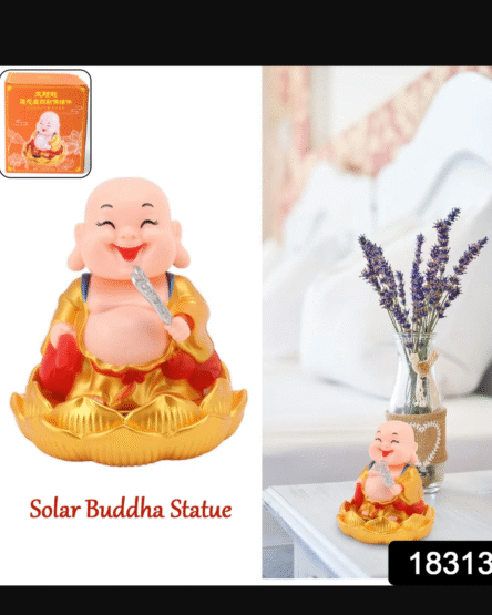 Solar Power Moving Buddha Car Ornament (1 Pc)