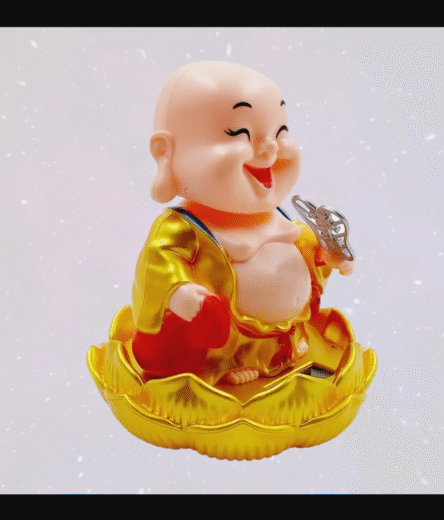 Solar Power Moving Buddha Car Ornament (1 Pc) - Image 8