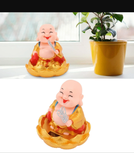 Solar Power Moving Buddha Car Ornament (1 Pc) - Image 7