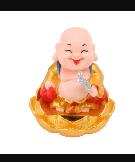 Solar Power Moving Buddha Car Ornament (1 Pc) - Image 6