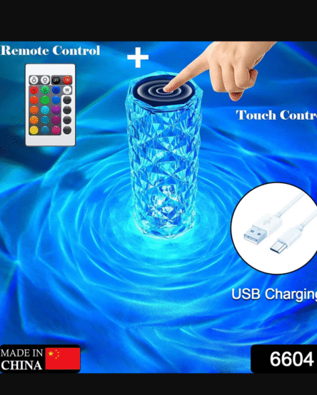 Crystal Touch Night Light (16 Colors) - Rose Diamond Table Lamp with Remote Control, USB Table Lamp, Romantic Date Lighting Decor for Festival, Bedroom, Dining Room - Image 2