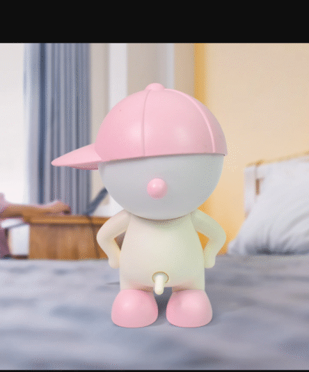 Cute Lovely Cartoon Design LED Desk Night Light With Plastic Head Cap (1 Pc) - Image 4