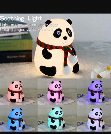 Panda 7-Color LED Silicone Touch Lamp (1 Pc) - Image 7