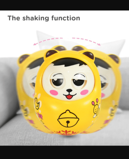 Musical Roly Poly Toys for Baby | Push and Shake Wobbling Toy with Music | Tumbler Doll Toy for Babies | Sound Balancing Doll Toys for Baby Boys, Girls 8+ Months Multicolor (1 Pc) - Image 5