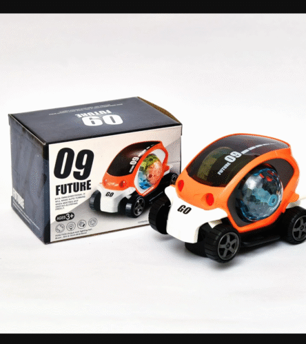 Plastic 360 Degree Rotating Stunt Car Toy for Kids - Bump and Go Action with 4D Lights and Music, Plastic Mini Car with Disco Ball (1 Pc / Battery Not Included) - Image 5
