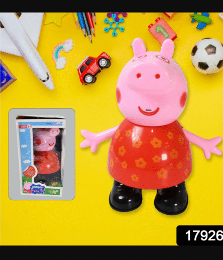 Pig Children Play toy, Pretend Play Toy Fun Gift for Kids, Movable Hands, Legs Pig Pretend Play Toy Set for Kids Children with Soft Rubber Material (1 Pc / Battery Not included) - Image 4