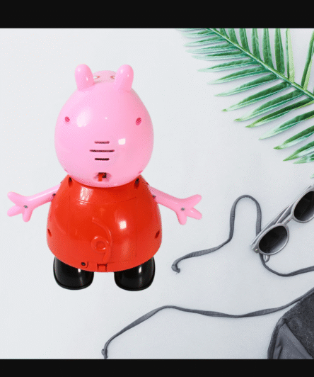 Pig Children Play toy, Pretend Play Toy Fun Gift for Kids, Movable Hands, Legs Pig Pretend Play Toy Set for Kids Children with Soft Rubber Material (1 Pc / Battery Not included) - Image 3
