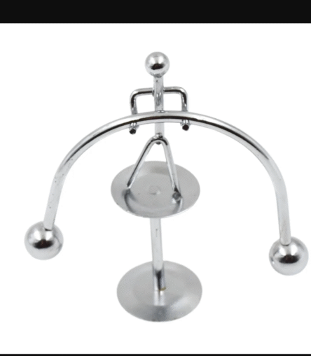 Mini Steel Balance Toy (1 Pc): Desk Decor, Perpetual Motion, Physics Toy - Image 3
