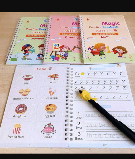 4 Pc Magic Copybook widely used by kids, children's and even adults also to write down important things over it while emergencies etc. - Image 2
