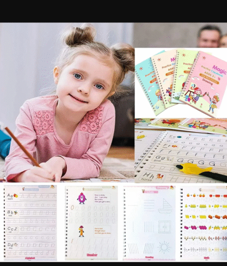 4 Pc Magic Copybook widely used by kids, children's and even adults also to write down important things over it while emergencies etc. - Image 4