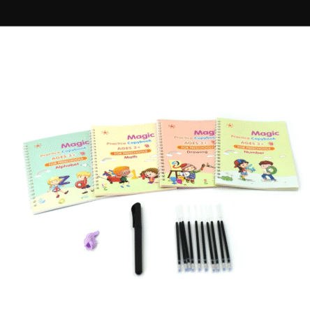 4 Pc Magic Copybook widely used by kids, children's and even adults also to write down important things over it while emergencies etc. - Image 5