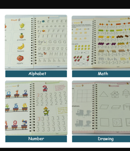 4 Pc Magic Copybook widely used by kids, children's and even adults also to write down important things over it while emergencies etc. - Image 7