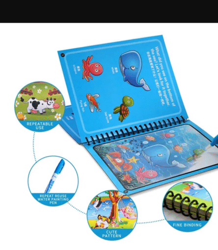 Magic Water Quick Dry Book Water Coloring Book Doodle with Magic Pen Painting Board - Image 4