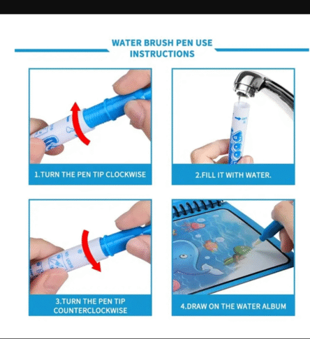 Magic Water Quick Dry Book Water Coloring Book Doodle with Magic Pen Painting Board - Image 5